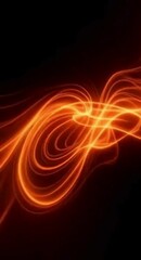 Poster - Abstract Fire Energy Flowing on Black Background Modern and Dynamic Design Element