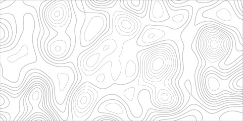 Poster - Ocean topographic line map with curvy wave isolines vector illustration. Abstract topographic contours map background, Vector contour topographic map. Cartography texture abstract banner use.	