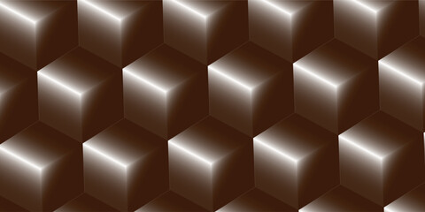 Fototapete - modern brown hexagon feometric pattern background for banner and cover