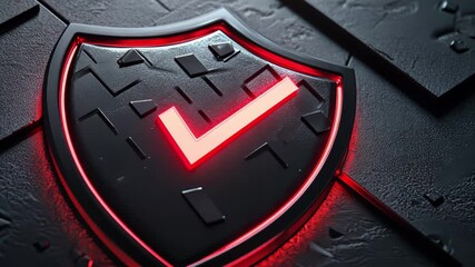 Poster - Secure online payments shield symbolizing trust and safety in digital transactions, Shield with check mark Secure online payments or user account protection 3D render
