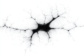 Poster - Abstract Representation of Brain Cells with Detailed Neural Structure Model on Bright Background