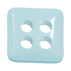 Leinwandbilder - A glossy light blue letter s isolated on a black background with a smooth and shiny surface design