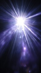Wall Mural - Abstract Explosion Of Light With Purple Rays