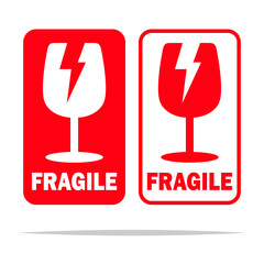 Wall Mural - fragile icon sign vector isolated illustration