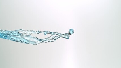 Wall Mural - super slow motion shot of water splash isolated on white background at 1000fps.