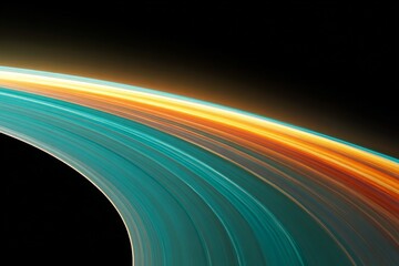 Wall Mural - Abstract Glowing Rings in Space