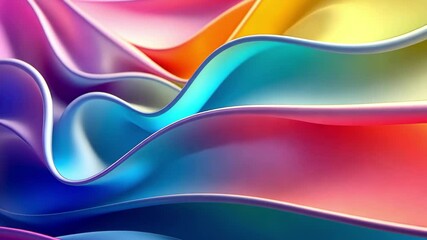 Aufkleber - Elegant seamless animated kinetic wavy lines create a vibrant visual experience, Seamless animated kinetic wavy lines background colorful backgrounds colourful shapes waves