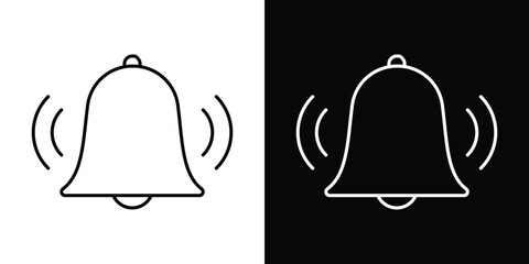 Poster - Bell icon design. simple stroke line vector icon set