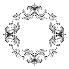 Poster - ornament elements in modern illustrations frequently include dividers, borders, and line frames