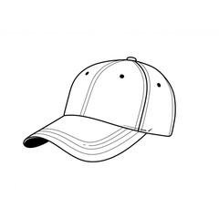 Poster - Stylish Baseball Cap Design Perfect for Branding Apparel Logos and Fashion Projects