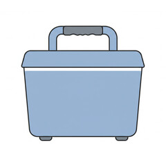 Poster - Versatile Cooler Box Design Perfect for Branding Projects Needs a Portable Container Icon or Logo