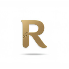 Poster - Elegant Gold Letter R Logo Design Perfect for Branding and Corporate Identity Needs