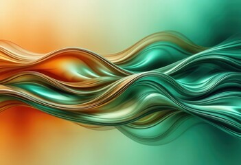 Leinwandbilder - Vibrant abstract backgrounds for monitors featuring flowing waves in bright colors