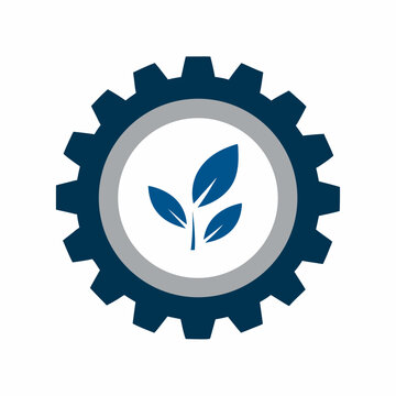 “gear sprouting a leaf”

