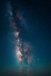 © abdurrahimsofikul - Stunning night sky with glowing Milky Way and stars over a deep blue gradient horizon, perfect for backgrounds, nature prints, and cosmic themes, high resolution and clarity, unique design Pro.