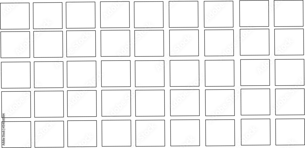 Minimalist blank square grid pattern with five rows and ten columns ...