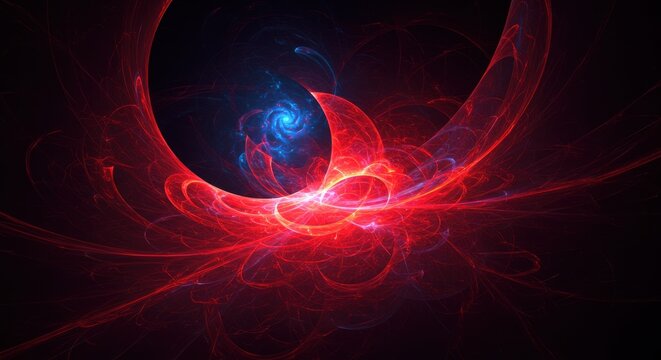 Fiery vortex of plasma and light swirling amidst the cosmic abyss