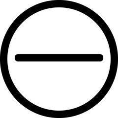 Poster - A simple black and white graphic featuring a circle with a horizontal line through the center design element