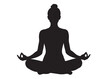 © Adobe design - meditation and yoga logo design silhouette vector, yoga logo icon design silhouette vector, black silhouette logo yoga, yoga pose silhouette vector logo on white background