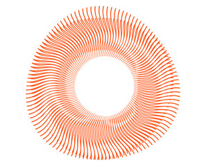 Poster - Radial Abstract Line Art in Blue – Circular Geometric Design Element for Technology, Certificates, and Modern Backgrounds