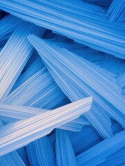 Poster - Abstract close-up of blue crystalline structures showcasing intricate patterns and textures