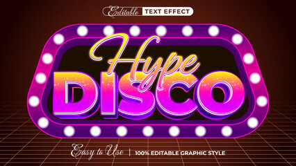 Poster - hype disco - Editable Text Effect, Font Style