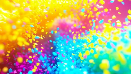 Wall Mural - A colorful background with a lot of small colorful shapes