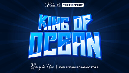 Poster - king of ocean - Editable Text Effect, Font Style
