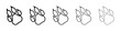 © Warpiya - Paw icon logo in stroke lines collection