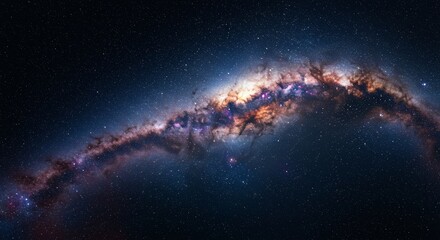Wall Mural - Stunning view of the Milky Way galaxy with stars and nebulae