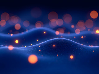 Poster - Abstract light three-dimensional luminous particles technology sense KV main visual background