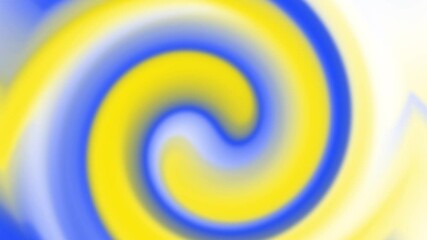 Poster - Abstract animated background with swirling motion of soft yellow and blue colors forming a vortex, ideal for dynamic visuals, creative design, or modern motion graphics