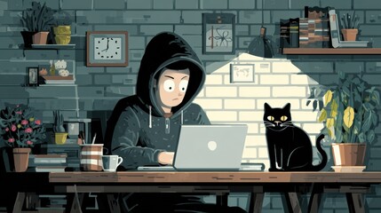 Poster - Common Cybersecurity Mistakes Made at Home Revealed in an Informative Graphic for Better Online Safety Awareness