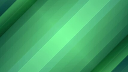Aufkleber - Loop animation using isometric rectangular blocks in a green palette. Shapes move smoothly, forming a symmetrical structure in a minimalist style. 3d rendering 4K