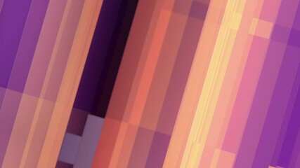 Aufkleber - Digital loop animation with multi-layered rectangles in bright colors. The varying widths and overlapping shapes create a rich visual texture in an isometric formation. 3d rendering 4K