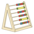 © Lara - Colorful wooden abacus with beads in multiple rows for counting