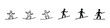 © marufpro555777 - Balance and Movement Outline Icon Set – Man Walking or Sliding Downhill, A of person walking a tightrope symbolizing balance, precision, challenge, risk management, focus, stability, danger, decision