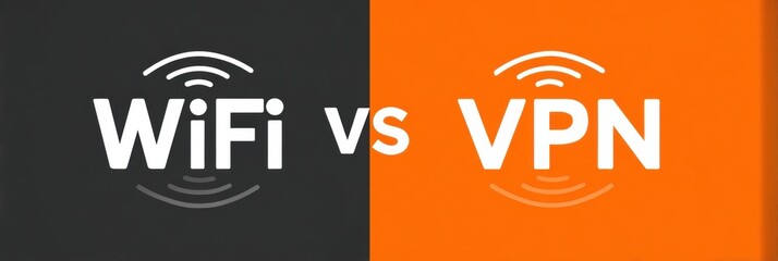 Aufkleber - Understanding Public Wi-Fi Risks Compared to VPN Safety in a Comprehensive Infographic Layout for Better Online Security Awareness