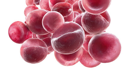 Poster - Cluster of platelets forming a blood clot, essential for hemostasis and tissue repair, on a transparent background, ideal for medical and scientific visualizations