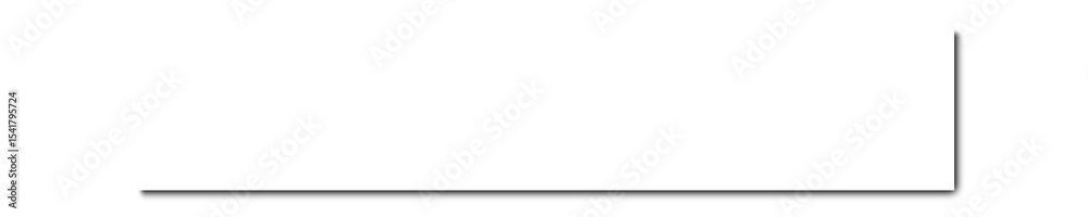 Shading Transparent Object ratio 5;1. white background with shadow of rectangle isolated on ...