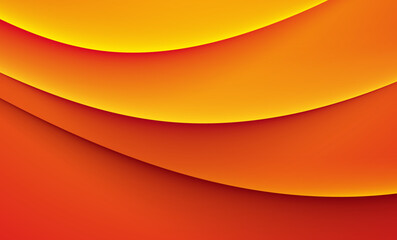 Wall Mural - vibrant orange and yellow abstract layered background in papercut style