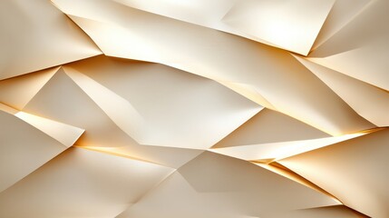 Poster - A stunning abstract background showcasing an intricate arrangement of beige shapes and patterns illuminated by soft lighting, symbolizing harmony and contemporary design.