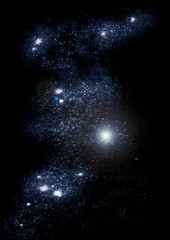 Wall Mural - galaxy in a free space.