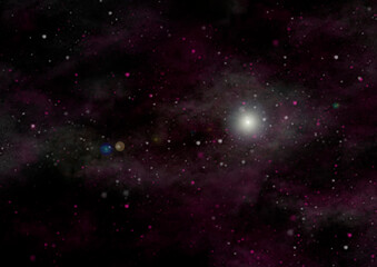 Wall Mural - galaxy in a free space.
