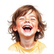 © tanachai - Transparent image separated from background png. Portrait of a Happy Toddler Laughing with a Transparent Background