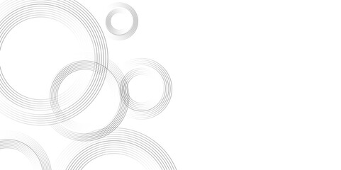 Poster - White and grey abstract background with geometric circle shapes. abstract geometric background Vector, illustration. Modern graphic design element circles artistic, for poster, cover, banner,