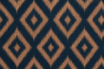 Poster - Geometric Pattern with Diamonds and Contrast in Rich Earthy Tones on Textured Background