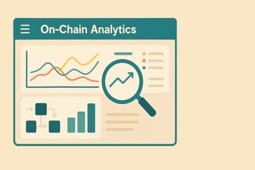Poster - Comprehensive Guide to On-Chain Analytics with Chart and Data Visualization Elements