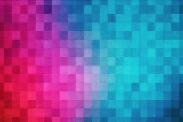 Poster - Colorful pixelated background design with gradient of blue, pink, and purple tones