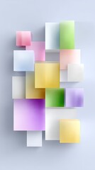 Poster - Pastel Color Block Abstract Texture with Seamless Transition